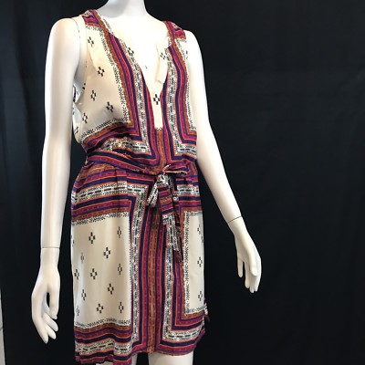 Sanctuary Craft Printed Shirtdress Sleeveless Bohemian Scarf Print Tribal sz M