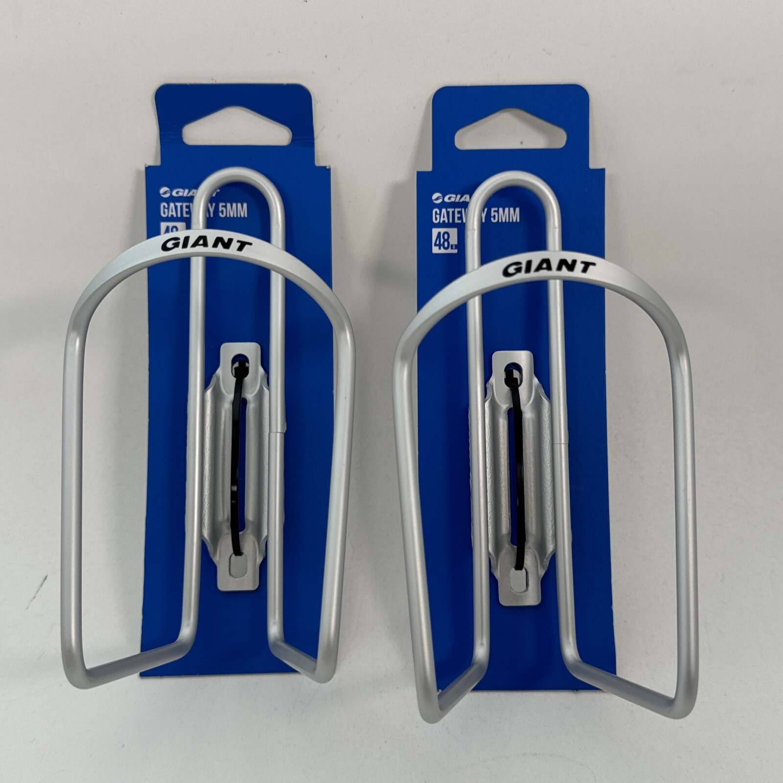 Giant Gateway 5mm Water Bottle Cage Pair Road MTB Set Silver