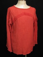 Jen's Pirate Booty Ice Princess Coral Cotton Gauze Open Back Top Small $144 Jen's Pirate Booty Ice Princess Coral Cotton Gauze Open Back Top Small $144