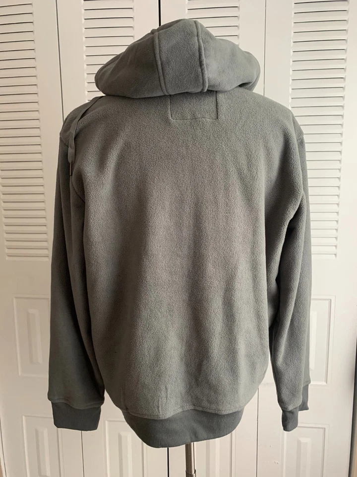 Sudadera con capucha polar gris con cremallera talla XL Wicked Stitch para hombre Foto 3 de 4