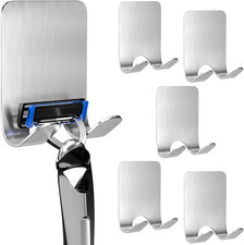 Razor Holder for Shower, 6 PCS Shower Razor Holder Storage Hooks, 304 Stainless
