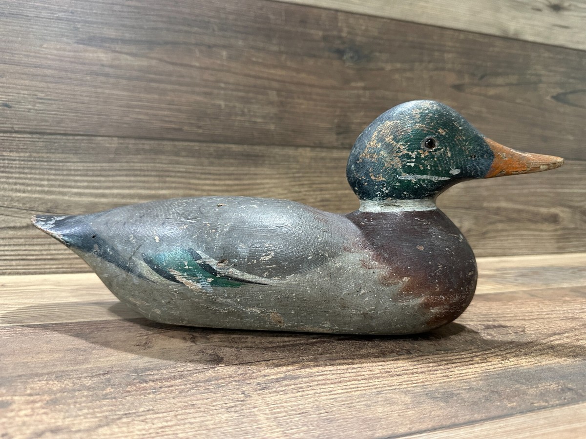 Antique Vintage Wood Duck Decoy **MASON** Mallard Drake