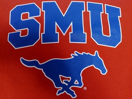 VINTAGE SMU - SOUTHERN METHODIST UNIVERSITY - MEN'S RED T-SHIRT 3XL - Picture 2 of 4