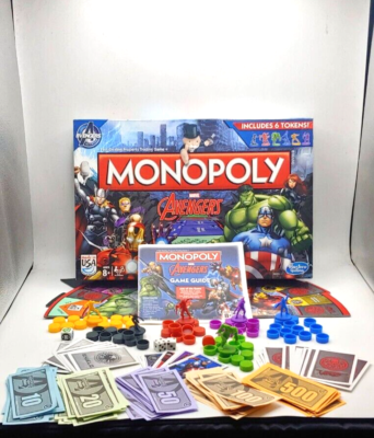 2014 Out of Print Hasbro Monopoly Marvel Avengers Board Game