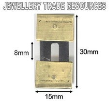 CLOCK SUSPENSION SPRING TOP QUALITY STEEL & BRASS 30mm Long x 15mm Wide