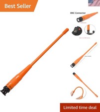 Durable 8.23-Inch BNC Antenna Boosts Communication Range for HT Radios