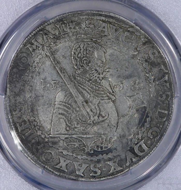 1558 HB Saxony Thaler PCGS XF40 Dav-9795 - Image 3 of 4