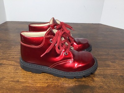 Elefanten Patent Red Leather  Shoes Boots Kids EU 27 US 9.5 German Boys & Girls