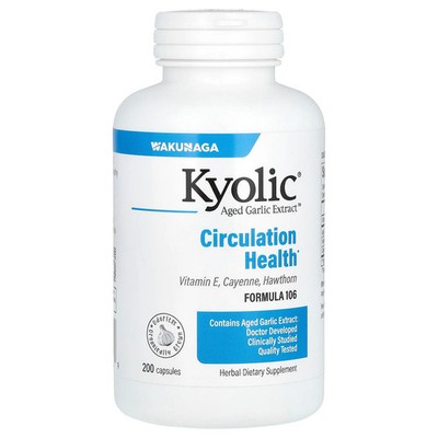 Aged Garlic Extract, Circulation Health, Formula 106, 200 Capsules