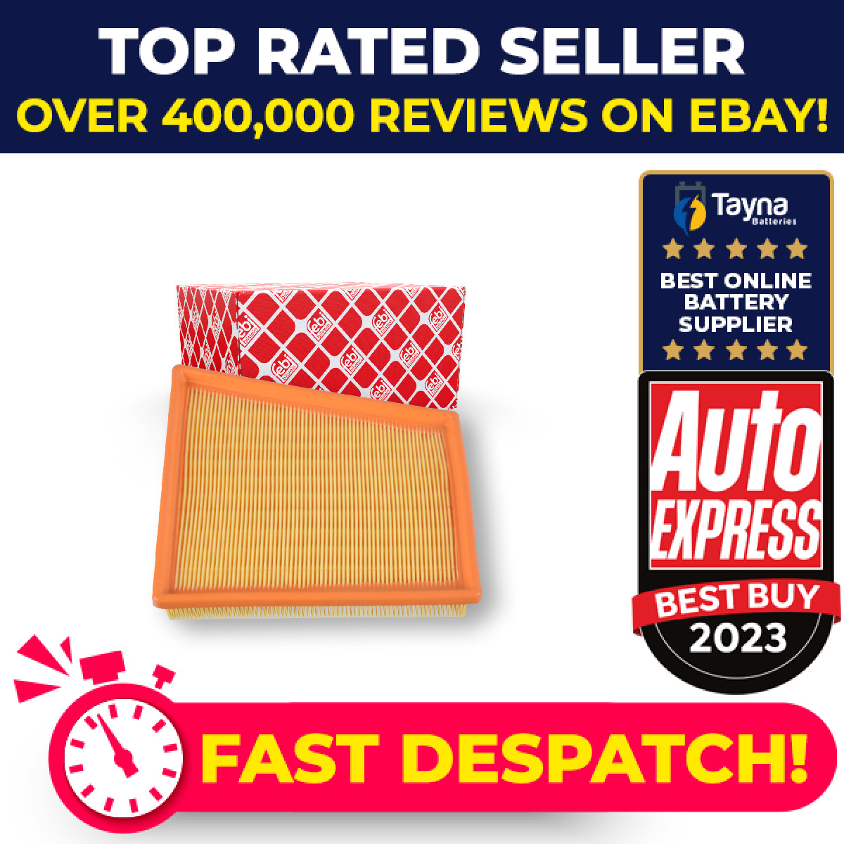 Air Filter Left 183731 Febi 3W0129319 Genuine Top Quality Guaranteed New