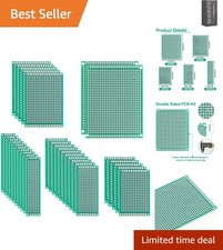 32 Pcs Double-Sided PCB Board Set 5 Sizes for DIY Electronics and Soldering