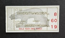 Michigan Wolverines vs Wisconsin Badgers 1928 college football ticket stub