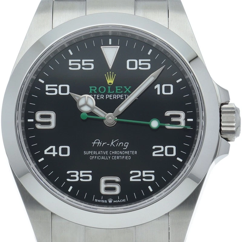 ROLEX Air King Watch 126900 Stainless Steel mensWatch black USED