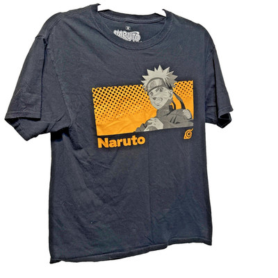 NARUTO Shippuden Vintage 2000s Size M Black Anime character Animation