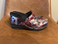 Dansko Professonal Clogs Floral Metallic Multicolor sz 38 EU