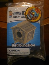 NEW Lowe's BIRD BUNGALOW Kid's DIY Workshop Kit w/Patch