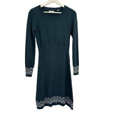 Fat Face Women’s Snowflake Fairisle Nordic Icelandic Skandi Jumper Dress Size 4
