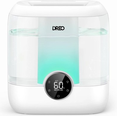 Dreo 6L Top Fill Humidifier 60H 28dB Quiet Cool Mist Night Light for Large Room