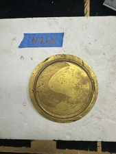 (N269) Antique French Mantel Clock Brass Back Door 4.5"