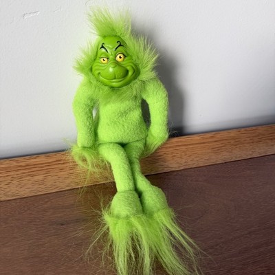 Vintage 2000 Grinch Vinyl Face Plush Bean Bag Universal Studios 9  