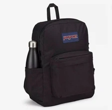 JanSport Durable Lightweight Laptop Backpack with Water Bottle Pocket, Black
