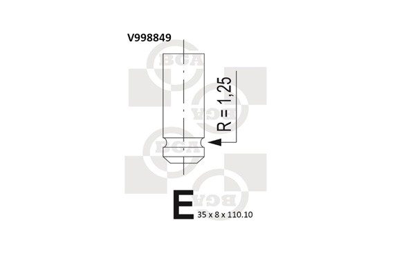 Fits BGA V998849 ENGINE VALVE