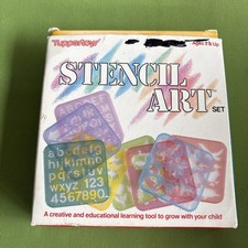 80s Vtg Tuppertoys Tupperware Stencil Art Set...