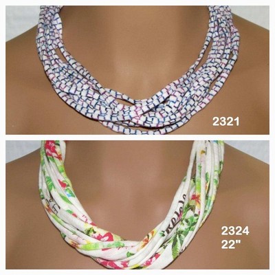 UNIQUE 22'' Fabric Choker Necklace w Magnetic Clasp 2321.24