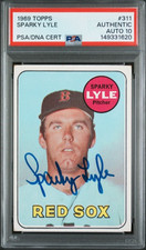 1969 Topps #311 Sparky Lyle Signed Rookie Card Autograph RC PSA 10 Auto Red Sox. rookie card picture