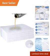 Microfiber Oil Spill Mat - Quick Absorption, 13'' x 10'' Safe for All Surfaces