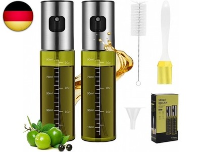 Öl sprühflasche, 2 Stück UV-Schutz Sprühflasche Öl, Oil Sprayer mit Skala & 