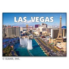 Aerial View of Las Vegas Strip, Las Vegas Fridge Magnet, 2x3, Made in USA, Tr...