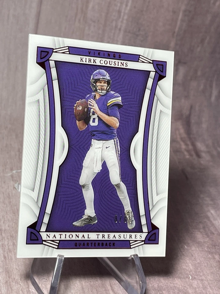 2022 National Treasures Kirk Cousins 8/8 Jersey Number Match Minnesota Vikings - Image 2 of 4