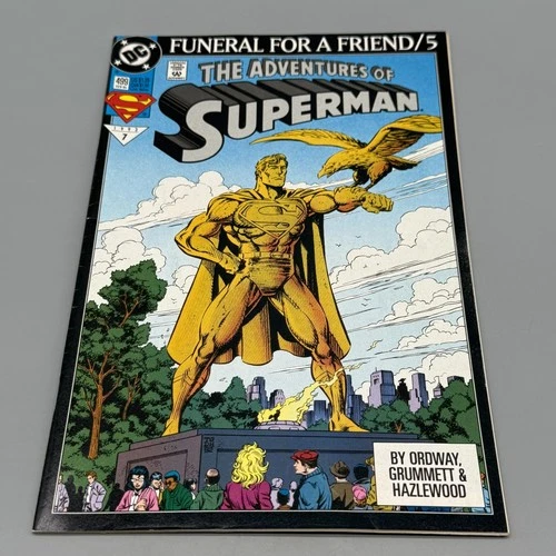 Vintage 1993 DC Comics Adventures of Superman #499 Funeral for a Friend 5 Comic
