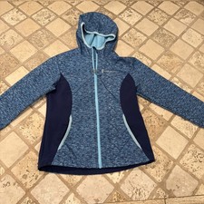 Free Country Youth Large 7/8 Blue Zip Up Jacket Fleece Lined