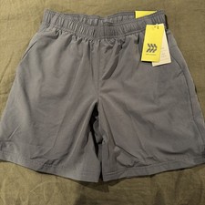 NWT All in Motion Boys Youth Large 10/12 Gray Textured Woven Athletic Shorts