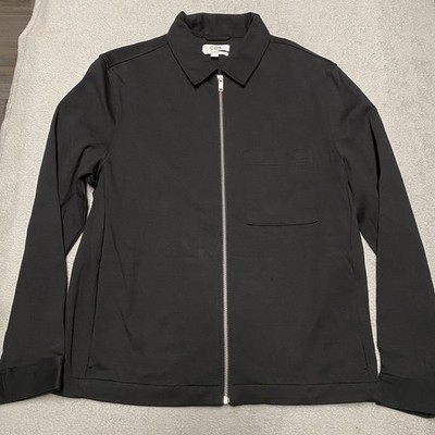 COS Jacket Womens Medium Black Full Zip Pockets Collared Minimalist Capsule