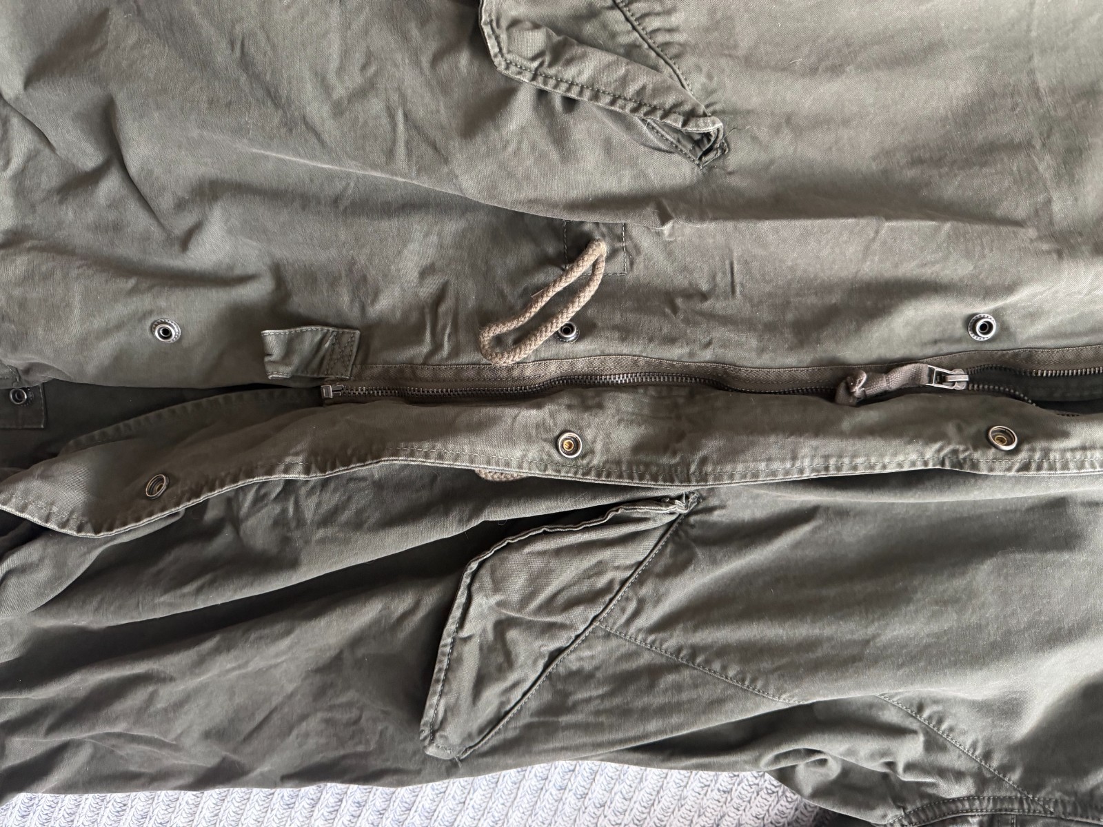 GAP Men’s Large Solid Green Long Jacket – Casual … - image 9