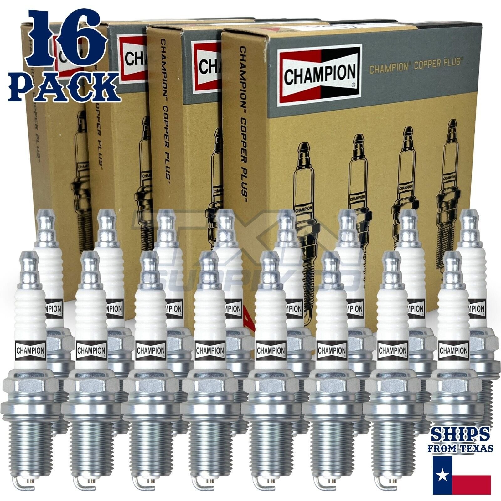 16 Pack Spark Plugs Champion Copper Set 1998-2002 MERCEDES-BENZ E430 V8-4.3L