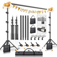 8.5 x 10 FT Photo Backdrop Stand Kit, Adjustable Background Holder Support Sy...