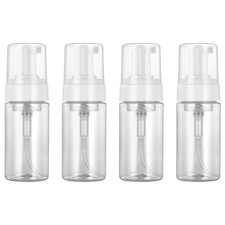 Reusable Transparent Foam Dispenser Pump Bottles Set for Travel Storage