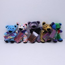 Grateful Dead Bean Bear Beanie Collectibles by Liquid Blue Lot of 5 A