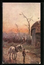 Artist Postcard Raphael Tuck & Sons No. 9223: Devonshire, After Work 