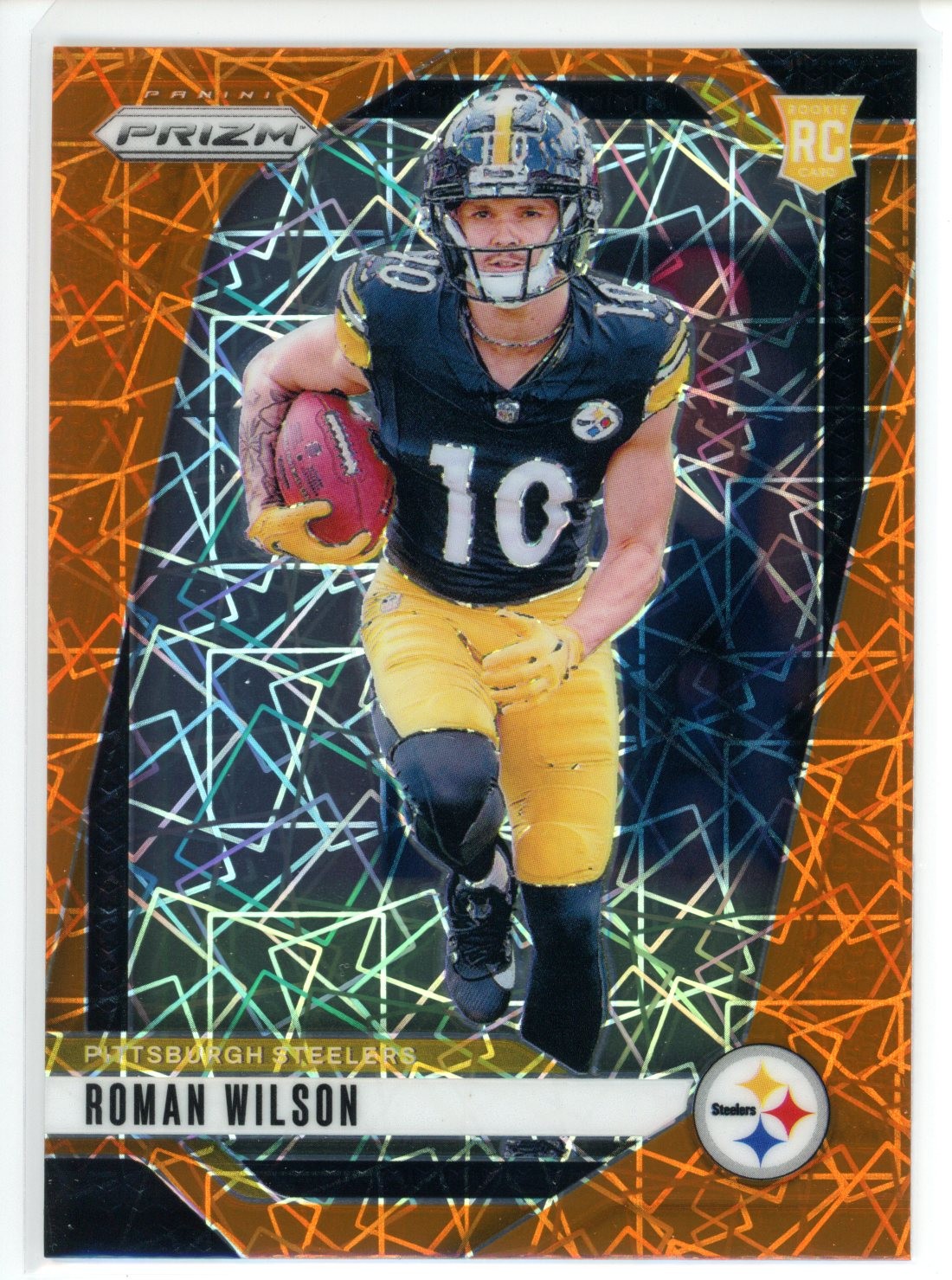 2024 Panini Prizm Roman Wilson Lazer Pittsburgh Steelers #384