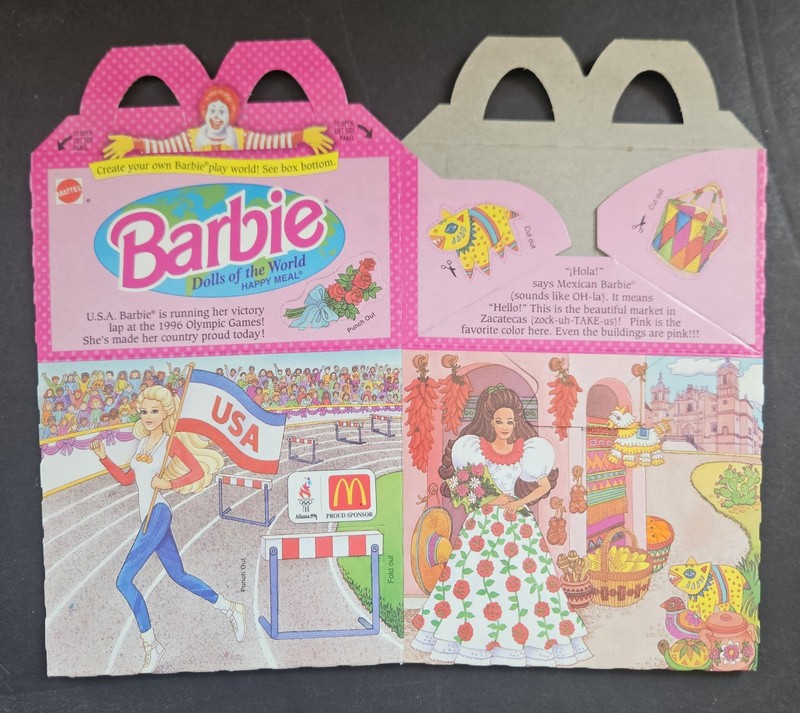 1995 McDonald's Matel Barbie Dolls Of The World Happy Meal Box
