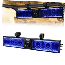 26-Inch UTV Sound Bar, Waterproof Multicolor Music Sync 6-Speaker ATV Golf