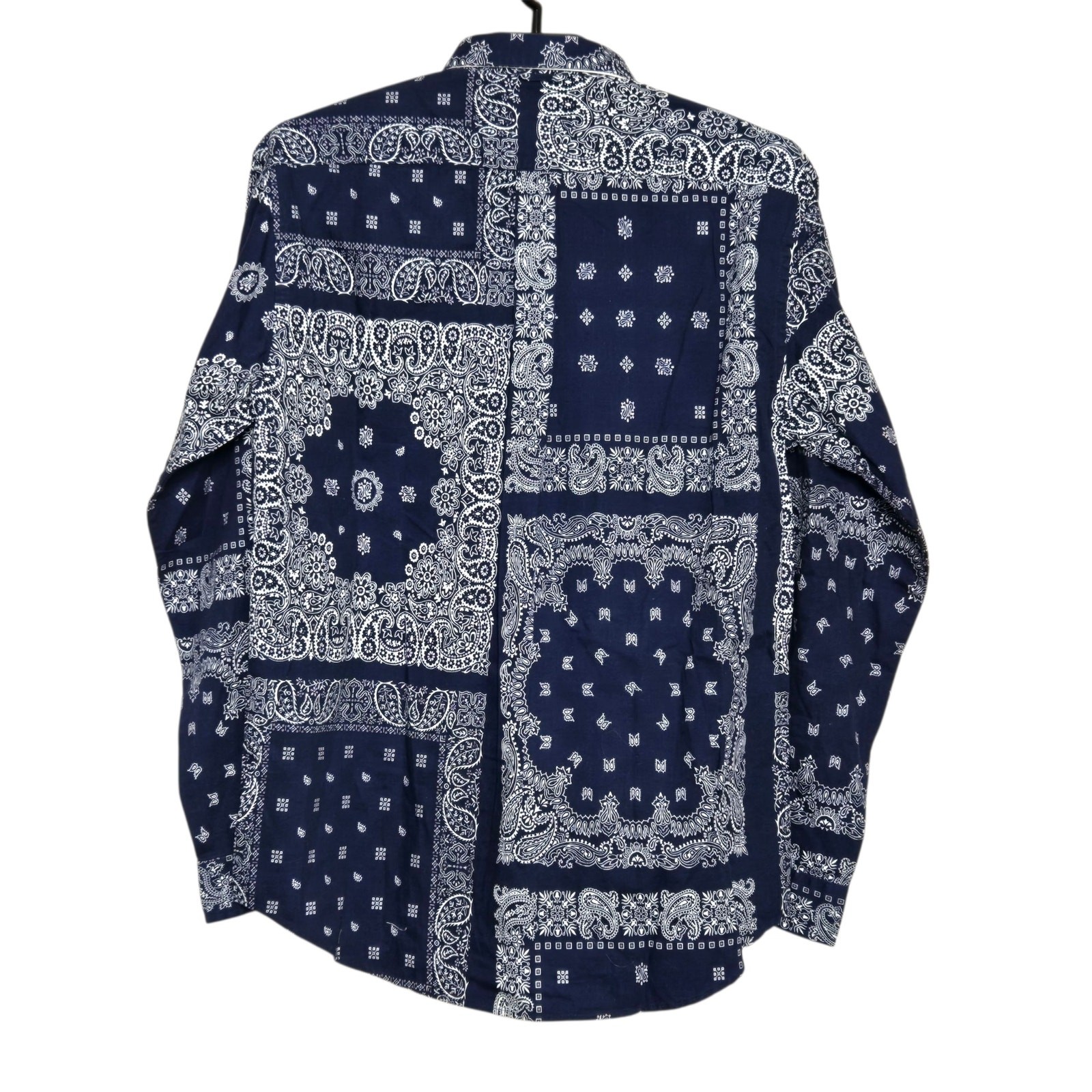 Vintage Tommy Hilfiger Button Down Shirt Paisley Boys XL Mens Small Blue White thumbnail 2