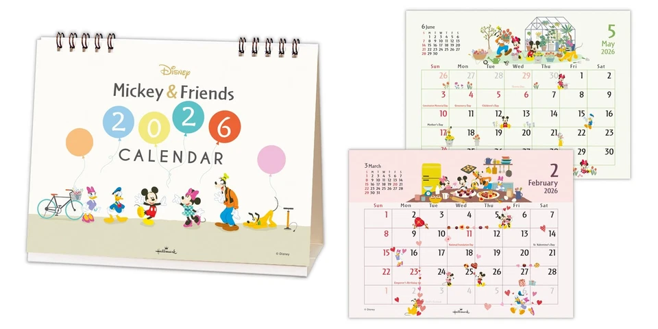 Hallmark Disney 2026 Tischkalender Mickey Und Freunde Japan - Bild 2 von 4