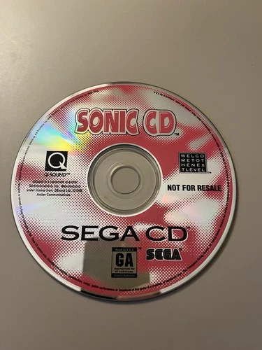 Sonic CD Sega CD Disc Only Not For Resale Version