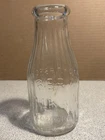Vintage Liberty Buffalo NY Milk Bottle Clear Glass Embossed Dairy Bottle 7”
